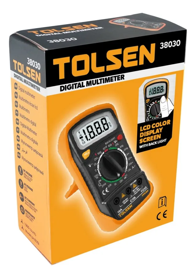 Multimetro Digital 200 - 600v Tolsen